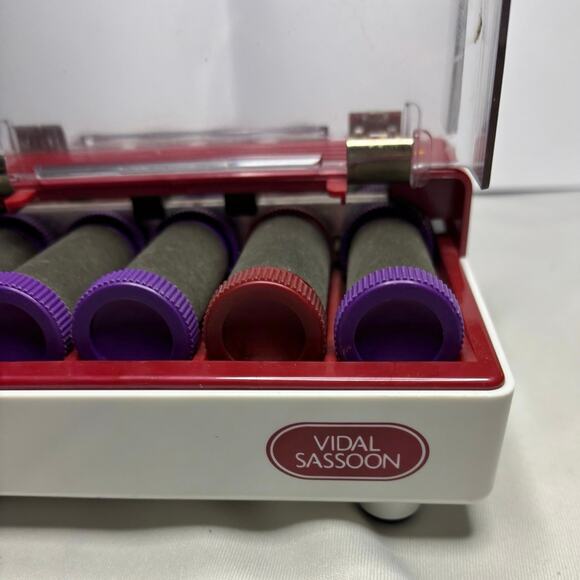 Vintage Vidal Sassoon Hot Curlers 10 Velvet Flocked Hot Rollers VS371 - Picture 1 of 7